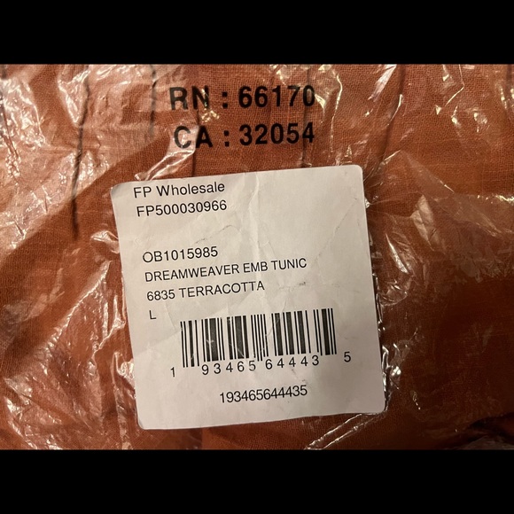 ❌SOLD❌Fre Free People Dream Weaver Terracotta Embroidered Tunic NWT - Picture 10 of 12